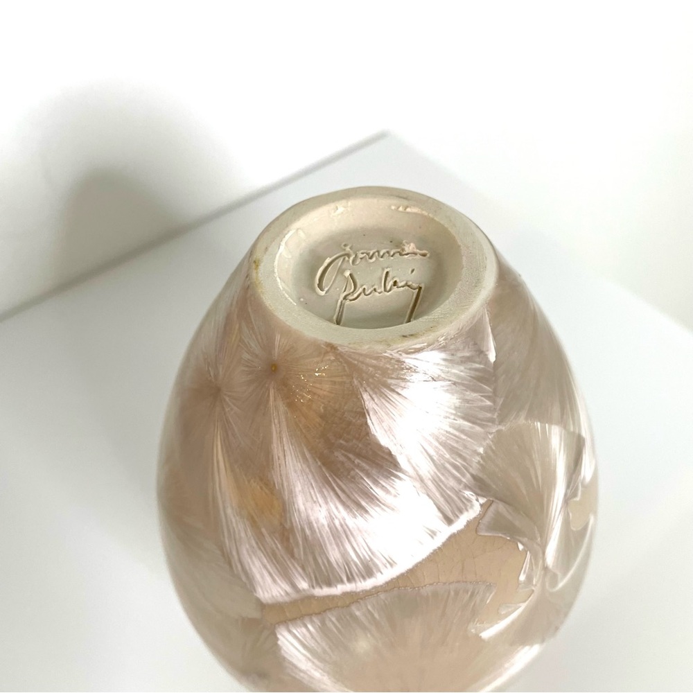 Artisan | Crystaline Ceramic Vase Louise Reding Studio Art |Collectable Signed - Picture 6 of 7